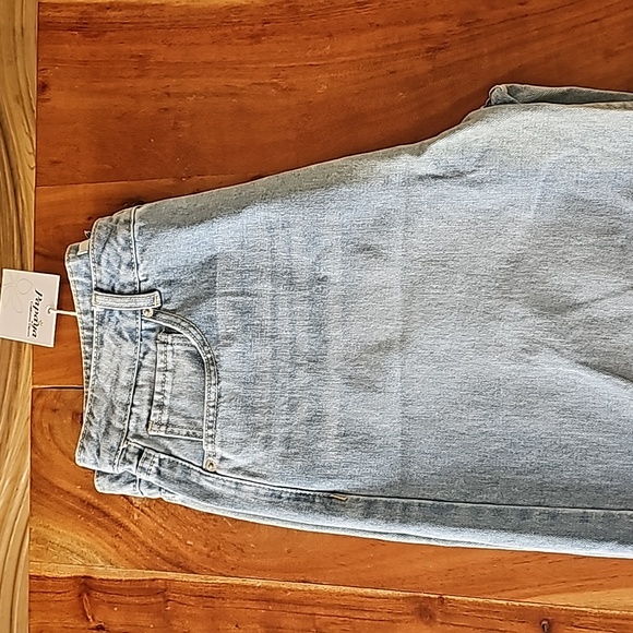 Papaya High-Rise Straight Distressed Denim Jeans Size 11 - Picture 9 of 11